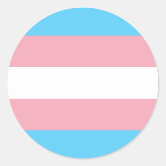 Transgender Pride Flag Lgbt Trans Rainbow Classic Round Sticker