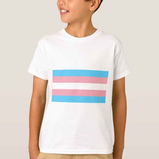 Transgender Pride Flag - LGBT Trans Rainbow T-Shirt (Front)