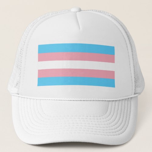 Transgender Pride Flag _ LGBT Trans Rainbow Trucker Hat
