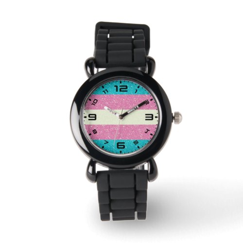 Transgender Pride Flag LGBTQ Glitter Watch