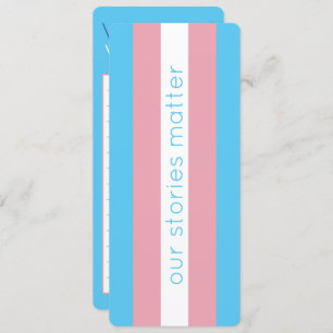 Transgender Pride Flag LGBTQ Typography Bookmark