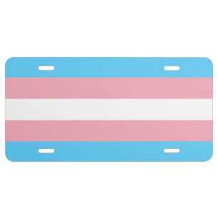 Transgender Pride Flag License Plate