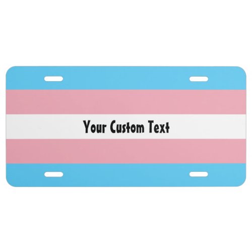 Transgender Pride flag License Plate