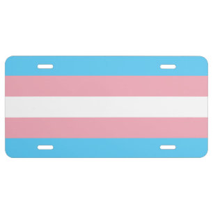 Transgender pride flag License Plate
