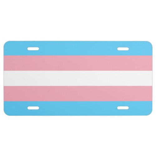 Transgender pride flag License Plate