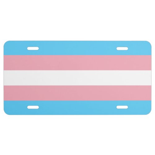 Transgender Pride flag License Plate