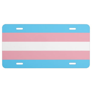 Transgender Pride flag License Plate