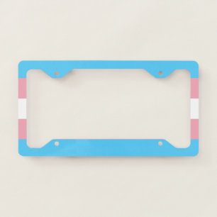 Transgender Pride Flag License Plate Frame