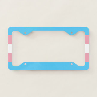 Transgender Pride Flag License Plate Frame