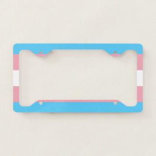 Transgender Pride Flag License Plate Frame