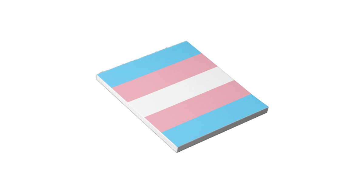 Transgender Pride Flag Notepad | Zazzle