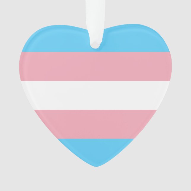 Transgender Pride Flag Ornament (Front)