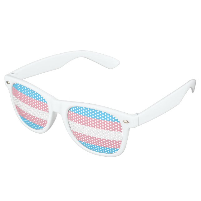 Transgender pride flag Party Shades (Angled)