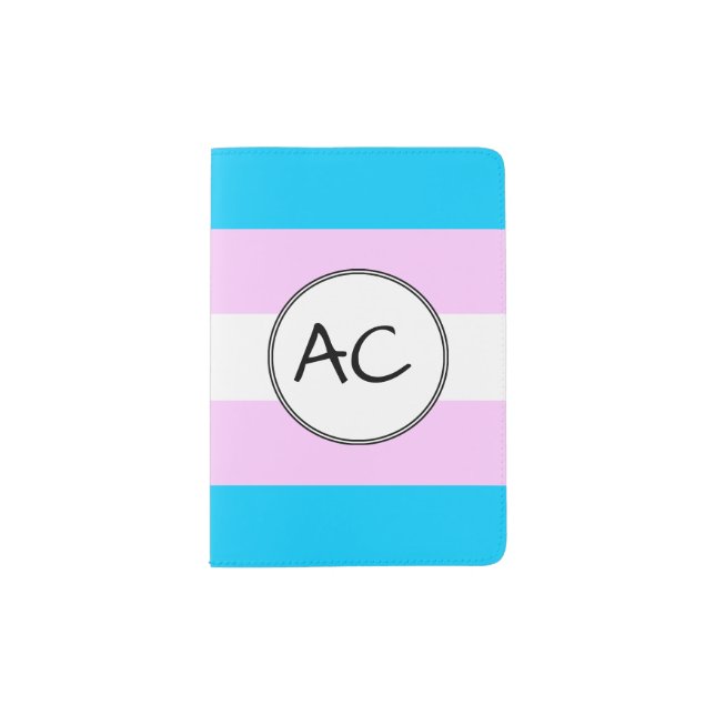 Transgender Pride Flag Passport Holder (Front)