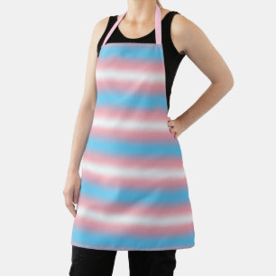 Transgender Pride Flag Pattern Design Apron