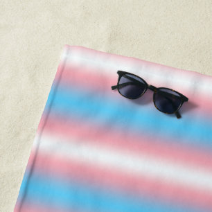 Transgender Pride Flag Pattern Design  Beach Towel