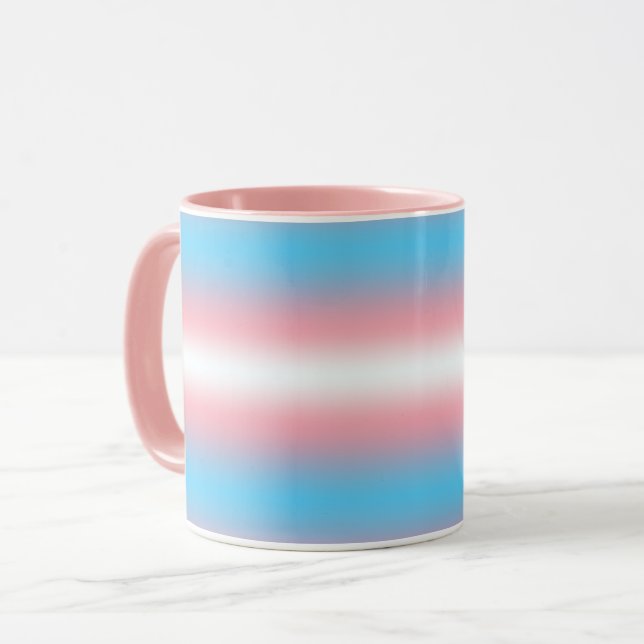 Transgender Pride Flag Pattern Design  Mug (Front Left)
