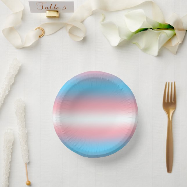 Transgender Pride Flag Pattern Design  Paper Bowls (Wedding)