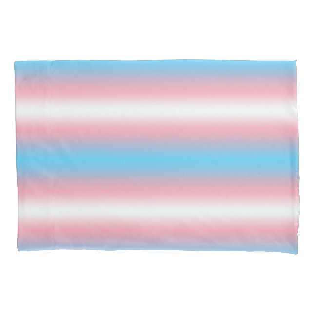 Transgender Pride Flag Pattern Design  Pillow Case (Front)
