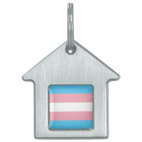 Transgender Pride Flag Pet ID Tag