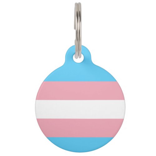 Transgender Pride Flag Pet ID Tag