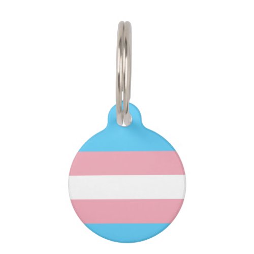 Transgender Pride Flag Pet ID Tag