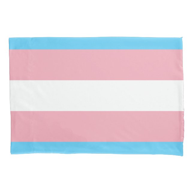 Transgender Pride Flag Pillow Case (Front)