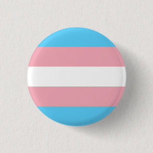 Transgender pride flag pinback button