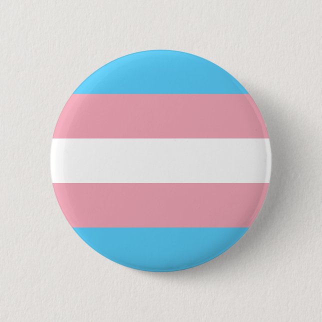 Transgender Pride Flag Pinback Button (Front)