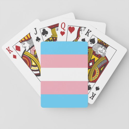 Transgender Pride Flag Playing Cards