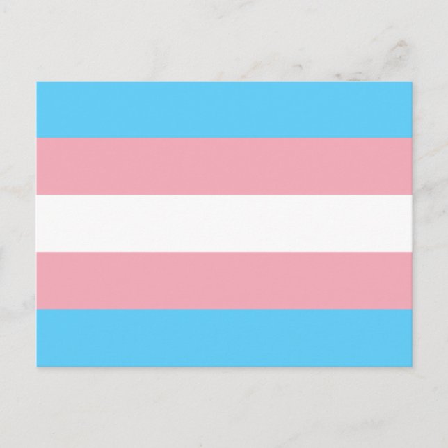 Transgender pride flag postcard (Front)