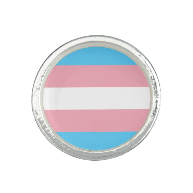 Transgender pride flag Ring (Front)