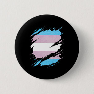 Transgender Pride Flag Ripped Reveal Button