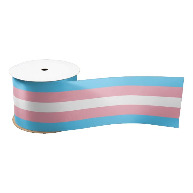 Transgender Pride Flag Satin Ribbon (Spool)