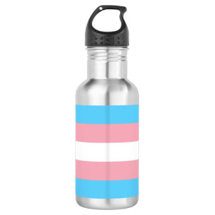 Transgender Pride Flag Stainless Steel Water Bottle