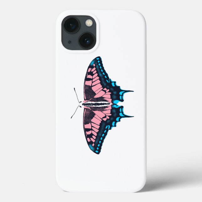 Transgender Pride Flag Swallowtail Butterfly Case-Mate iPhone Case (Back)