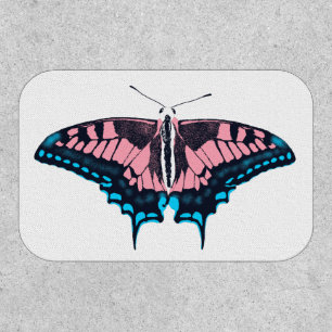 Transgender Pride Flag Swallowtail Butterfly Patch
