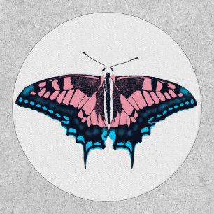 Transgender Pride Flag Swallowtail Butterfly Patch