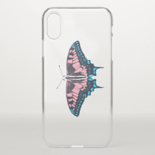 Transgender Pride Flag Swallowtail Butterfly iPhone X Case
