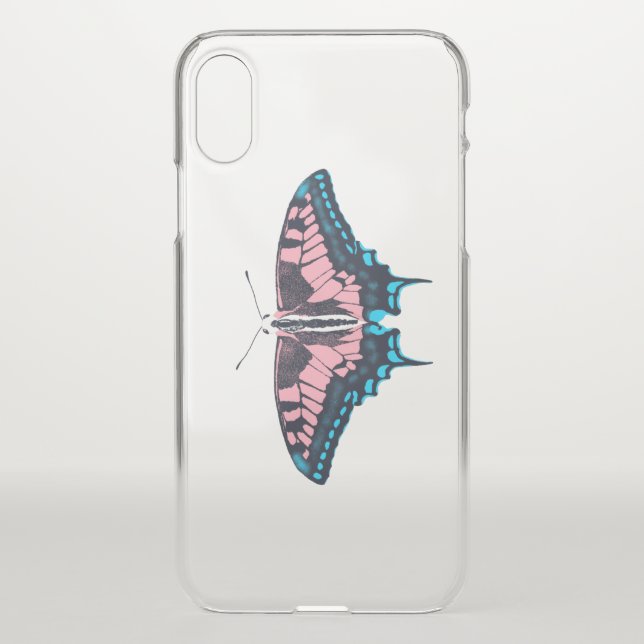 Transgender Pride Flag Swallowtail Butterfly Uncommon iPhone Case (Back)