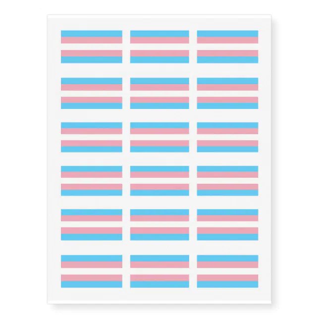 Transgender Pride Flag Temporary Tattoos Zazzle 2653