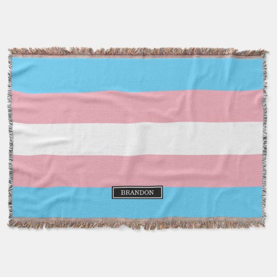 Transgender Pride Flag Throw Blanket