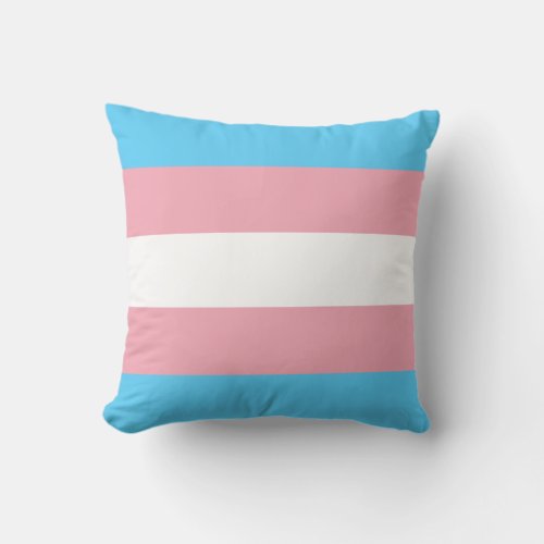 Transgender Pride Flag Throw Pillow