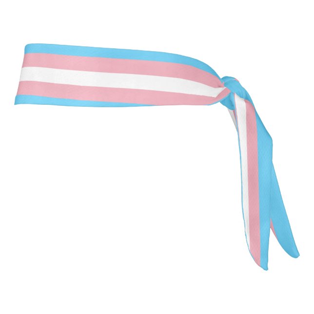 Transgender Pride flag Tie Headband (Rotate 90)