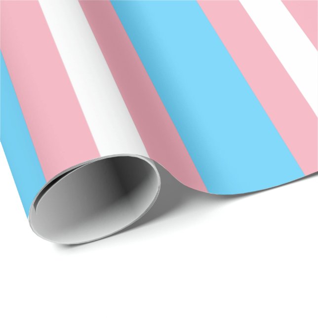 Transgender Pride Flag Vertical Wrapping Paper (Roll Corner)