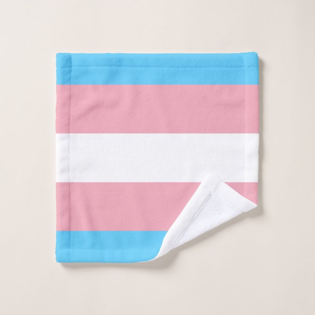 Transgender Pride Flag Wash Cloth (Wash Cloth)