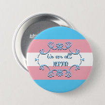 Transgender Pride Flag We Are All Human Button