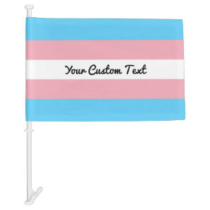 Transgender pride flag with custom text