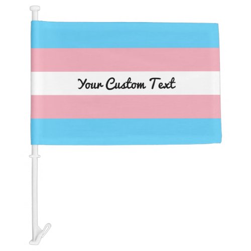 Transgender pride flag with custom text