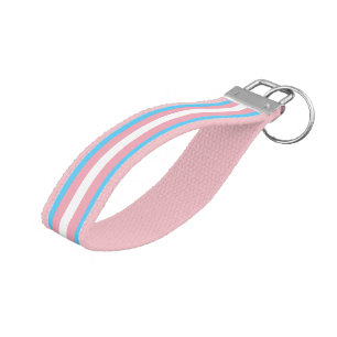 Transgender Pride flag Wrist Keychain
